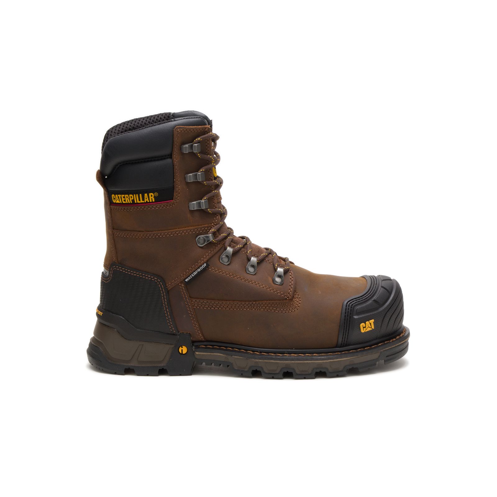 Caterpillar Excavator Xl 8" Waterproof Thinsulate™ Composite Toe - Mens Work Boots - Dark Brown - NZ (396PHXKCY)